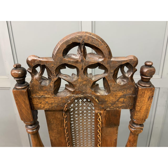 Wood Carolean High Back Chair, 1680s For Sale - Image 7 of 12