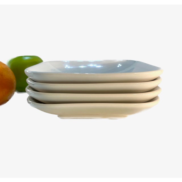Mid-Century Modern Nautica Signature Tablewares Square Dessert Plates - Set of 4 For Sale - Image 3 of 5