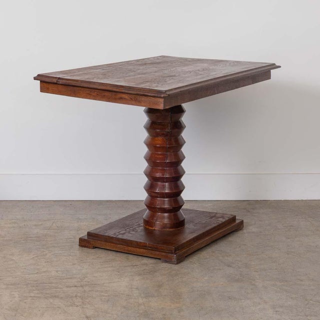 1940s French Carved Wood Table by Charles Dudouyt For Sale In Los Angeles - Image 6 of 15