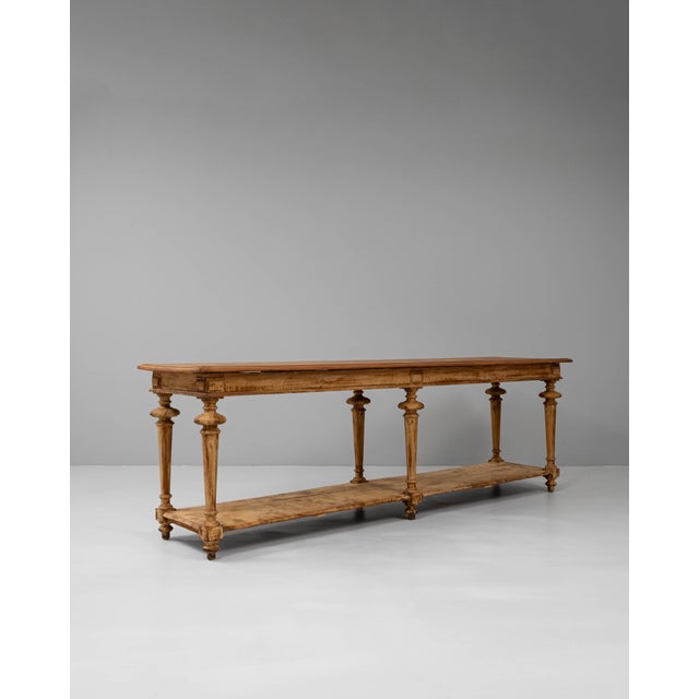 19th Century French Wooden Drapers Table For Sale - Image 18 of 18