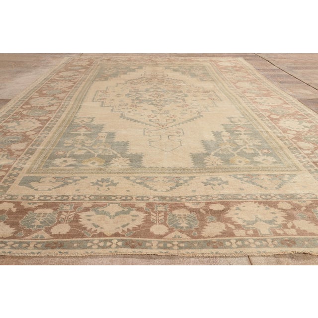 Vintage Turkish Oushak Rug, 07'09 X 12'09 For Sale - Image 9 of 10