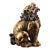 Monumental Vintage Gilt Bronze Guardian Lion Censer - Asian Mythical Beast Incense Burner For Sale