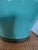 Mid-Century Modern 1970s Mid Century Modern Turquoise Pottery Lamp With Beaded Shade For Sale - Image 3 of 7