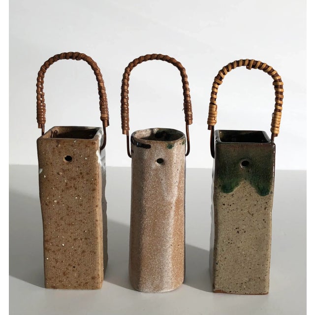 Organic Ceramic Wall Pocket Vases For Sale - Image 10 of 12