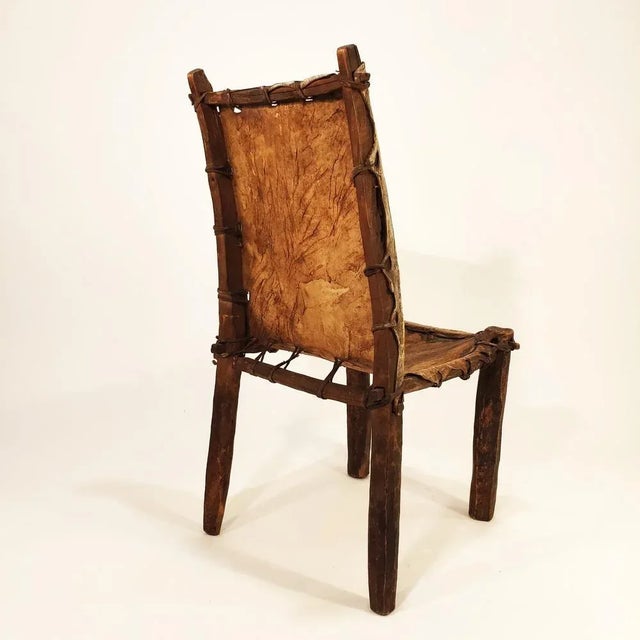 Wood Sculptural Ethiopian Chair, Early 20th Century For Sale - Image 7 of 13