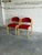 Wood Pair of Vintage Danish Duba Bentwood Dining Chairs Red Upholstery Scandinavian Modern For Sale - Image 7 of 8