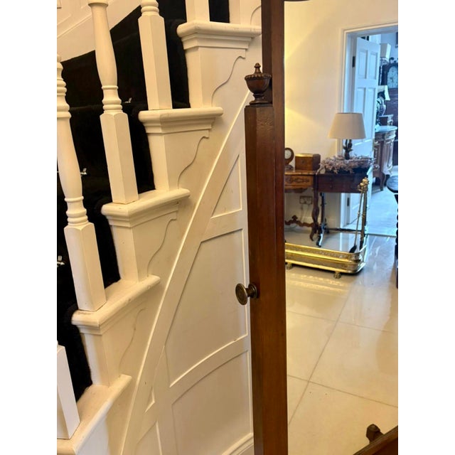 Antique Edwardian Carved Mahogany Cheval Mirror, 1900s For Sale - Image 6 of 9