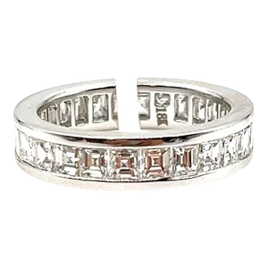 3.31 Ct Baguette Diamond Eternity Band Size 6.5