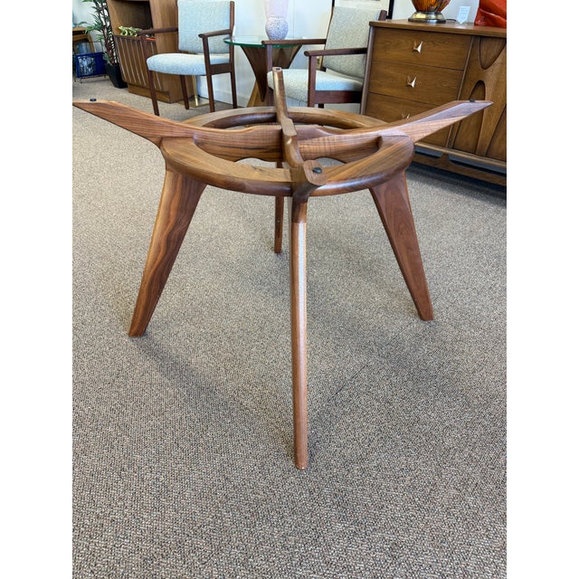 Offering this Gorgeous MCM Walnut Compass Dining set by Adrian Pearsall for Craft Associates. The sculptural walnut base...