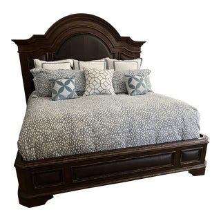 1980s Vintage King-Size Marge Carson Georgian Bed For Sale