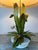 1960s Mid-Century Modern Tole Safran & Glucksman Floral Table Lamp and Scalloped Silk Shade - 38" Tall For Sale - Image 12 of 17