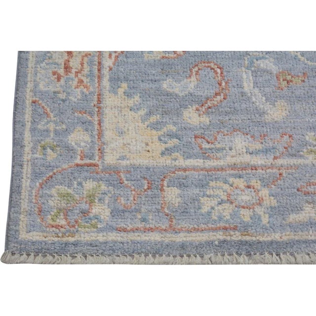 Turkish Oushak Hand Knotted Wool Rug, 2'5"x8' For Sale - Image 4 of 4