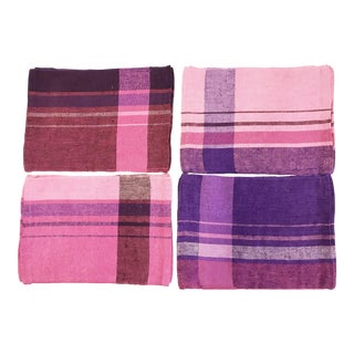 Block Chromatics Hand Woven Linen Place Mats, Finland 1970s - Set of 12 For Sale
