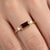 Minimalist Baguette Cut Garnet Three-Stone Ring – Wedding Engagement Ring Us 7 For Sale - Image 4 of 7