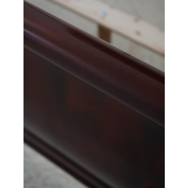 Brown Thomasville Flame Mahogany Queen Size Sleigh Bed For Sale - Image 8 of 16
