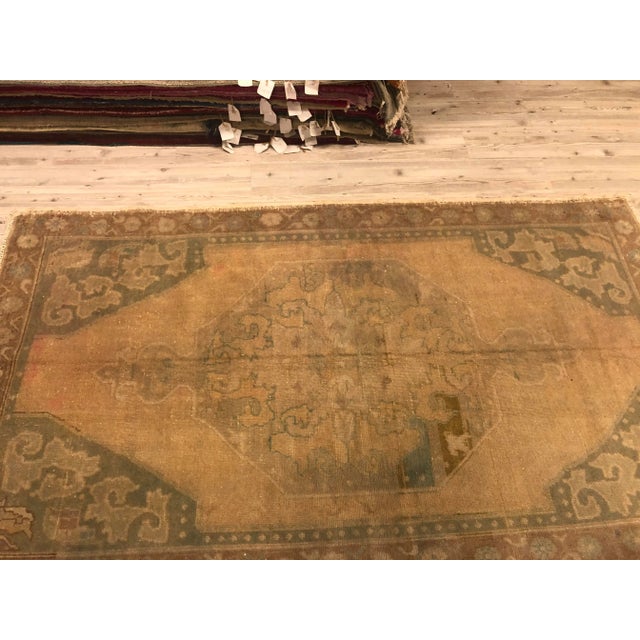 Oushak Handmade Nomadic Rug- 4′3″ × 7′8″ For Sale - Image 10 of 11