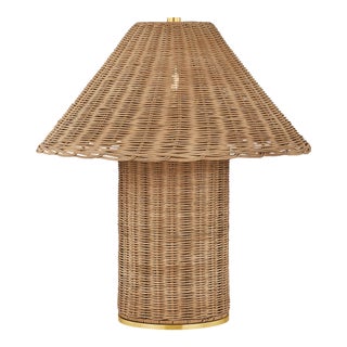 Mitzi Jeanette 20 in. 1 Light Table Lamp in Aged Brass Finish For Sale