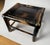 Mid-Century Modern Boho Chic Bamboo Black Painted Distressed Low Riser/Plant Stand For Sale - Image 3 of 10