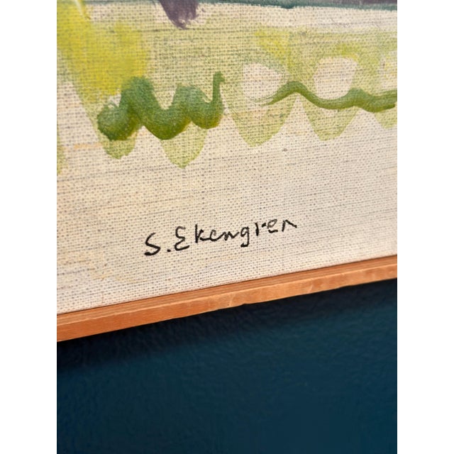Sture Ekengren, Serene Landscape, 1960s, Oil on Canvas, Framed For Sale - Image 13 of 14