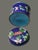 Vintage Asian Cobalt Blue Floral Cloisonné Covered Jar For Sale - Image 6 of 7