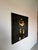 Striking vintage abstract acrylic painting on canvas featuring a stylized geometric cat. Rich tones create a distinctive...