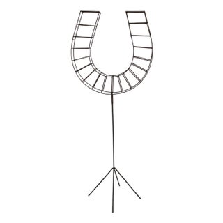 Mid Century Horseshoe Shape Wire Work Display Stand Garden Sculptural Objet For Sale