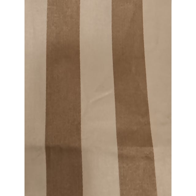 Textile 1986 5th Ave Designs Screen Print Beige and Cream Stripe Fabric- 1+ Yd For Sale - Image 7 of 8