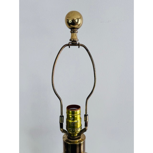 Metal 1960s Tommi Parzinger Style Stiffel Solid Brass Table Lamps, a Pair For Sale - Image 7 of 10