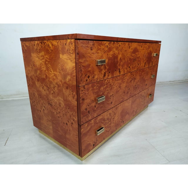 Vintage Amboyna Burl Chest of Drawers, 1970s For Sale - Image 3 of 18