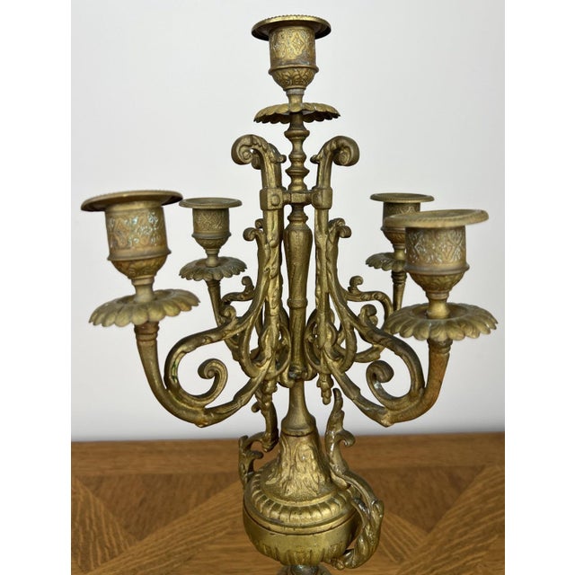 Vintage French Style Candleholders, Set of 2 For Sale - Image 3 of 14