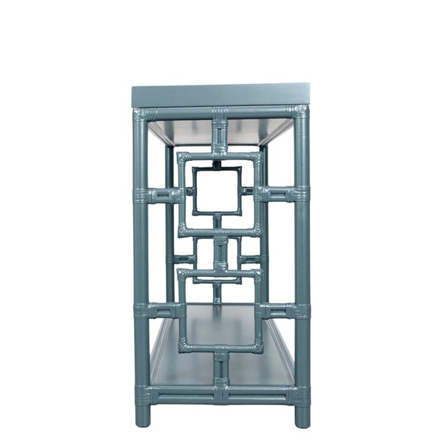 Not Yet Made - Made To Order Sobe Console, Regatta Blue For Sale - Image 5 of 6
