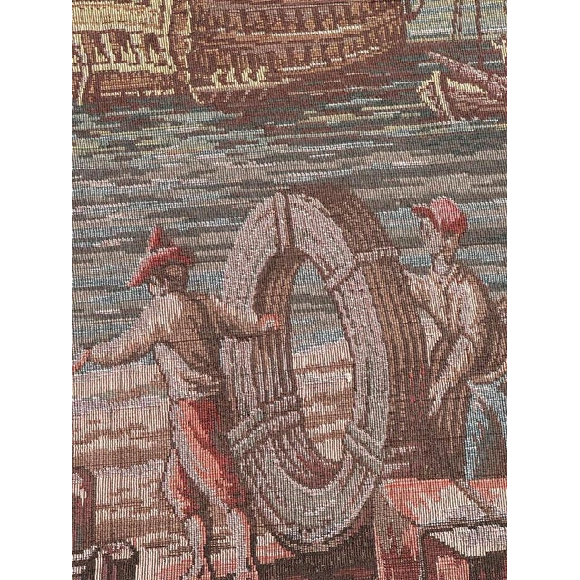French Aubusson Style Jacquard Tapestry, 1950s For Sale - Image 11 of 14