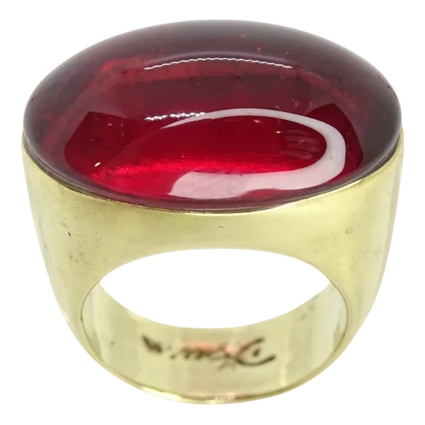 Ring in Plated Silver and Crystal from Daum, France, 1990s For Sale