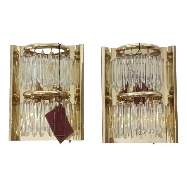 Murano Glass Sconces from Lumica, 1970s, Set of 2 For Sale