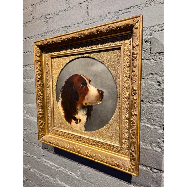 Late Victorian English Spaniel Portrait – 19th Century Oil Painting For Sale In Los Angeles - Image 6 of 8