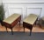 Brown Italian Art Deco Style Walnut Bedside Tables with Glass Tops, 1950s, Set of 2 For Sale - Image 8 of 9