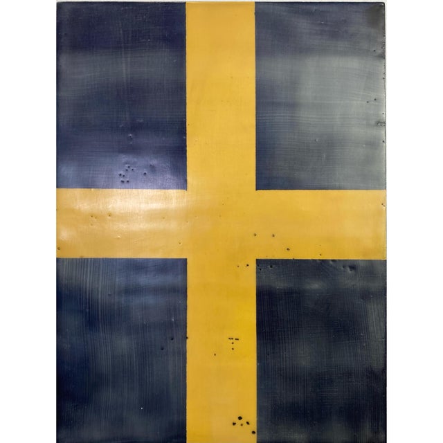 2020s Encaustic Collage Installation by Gina Cochran - "Cahoots" - 9 Panels For Sale - Image 5 of 11