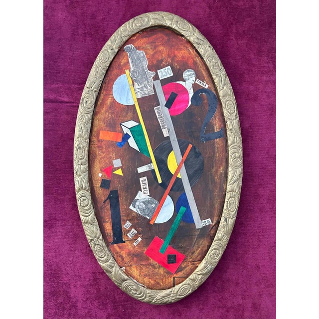Modern Constructivist Collage, 1930s, Mixed Media & Gouache For Sale - Image 3 of 15