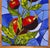 Original Framed Watercolor Religious Painting “Stained Glass Pomegranates” For Sale - Image 4 of 12