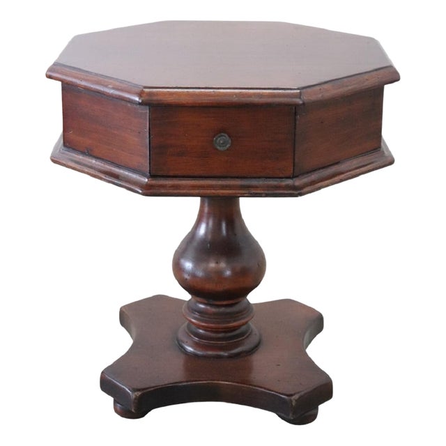 Late 20th CenturyLow Octagonal Side Table in Walnut For Sale