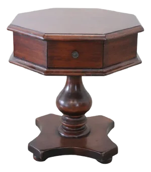 Late 20th CenturyLow Octagonal Side Table in Walnut
