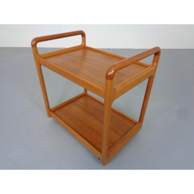 Brown Teak Tea Cart by Cado, Denmark, 1970s For Sale - Image 8 of 15