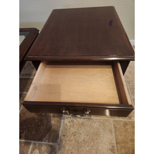 Chippendale Drexel Heritage Chippendale 'Carleton Cherry' End Table - (4 Piece Set Available) 1990 For Sale - Image 3 of 6