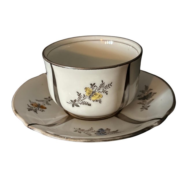 1930s Rudolf Wachter Bavaria Coffee Service, Floral W/ Sterling Trim - Set of 11 For Sale - Image 12 of 12