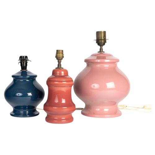 Ceramic Vintage Porcelain Table Lamps, 1950s, Set of 3 For Sale - Image 7 of 7