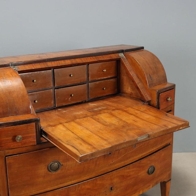 Early 19th Century Walnut Bureau with Ebonized Details, Trentino, Italy For Sale - Image 3 of 11