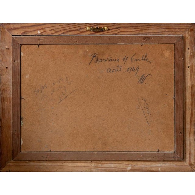 Belgian School, Village View, 1949, Oil Painting on Board For Sale - Image 7 of 9