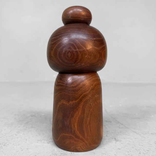 Vintage Sōsaku Kokeshi Camellia Girl by Kazuo Takamizawa, Japan, 1970s For Sale - Image 6 of 9
