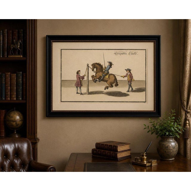 William Cavendish, Levade Horse Training, 1700s, Engraving For Sale - Image 11 of 12