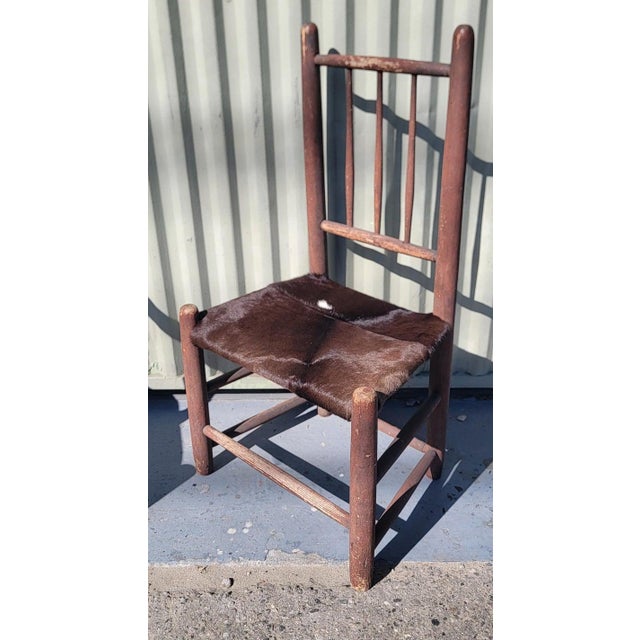 19Thc Original Red Painted Child's Chair For Sale - Image 4 of 6